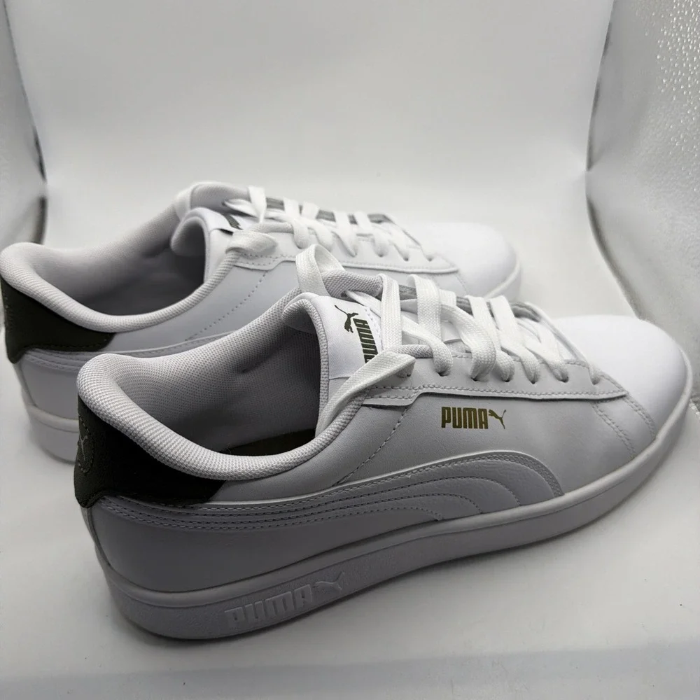 Puma Ace Court Sneakers White Green Men's Soft Foam+ Size 9.5 Excellent